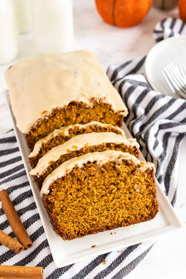 Gluten Free Pumpkin Loaf with Maple Glaze - 09.08