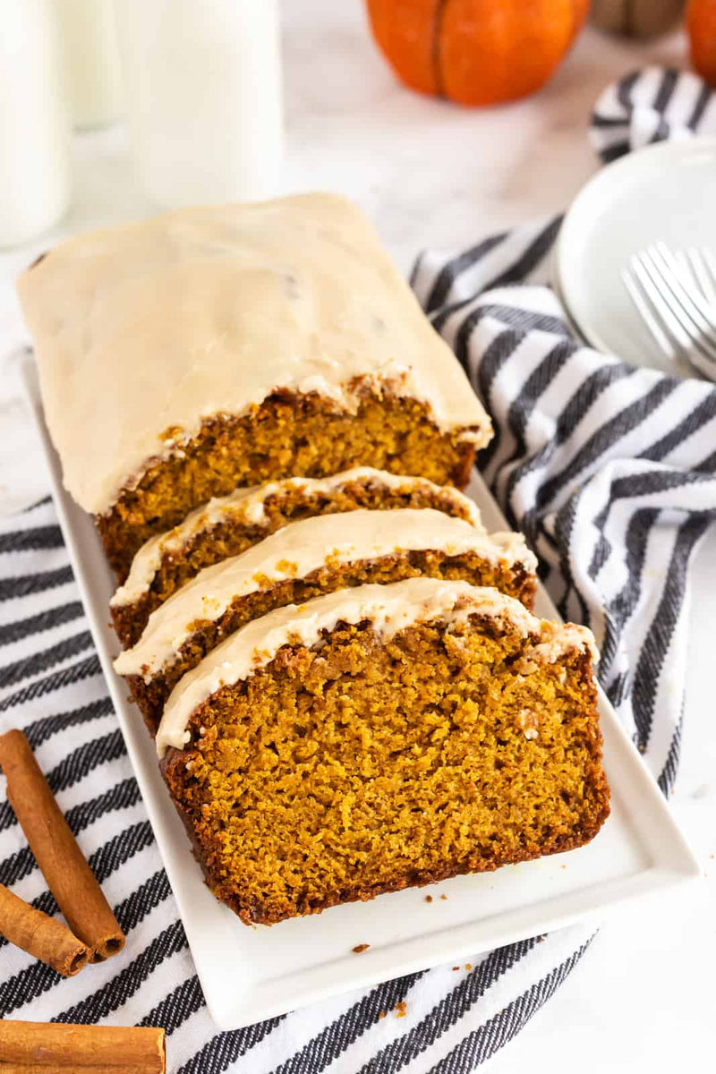 Gluten Free Pumpkin Loaf with Maple Glaze - 09.15