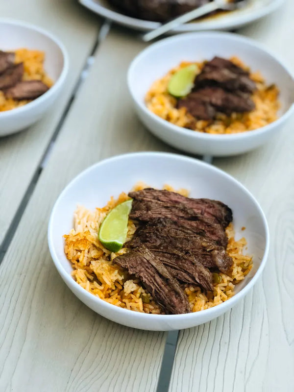 El Pato Flank Steak & Spanish Rice - 12.08