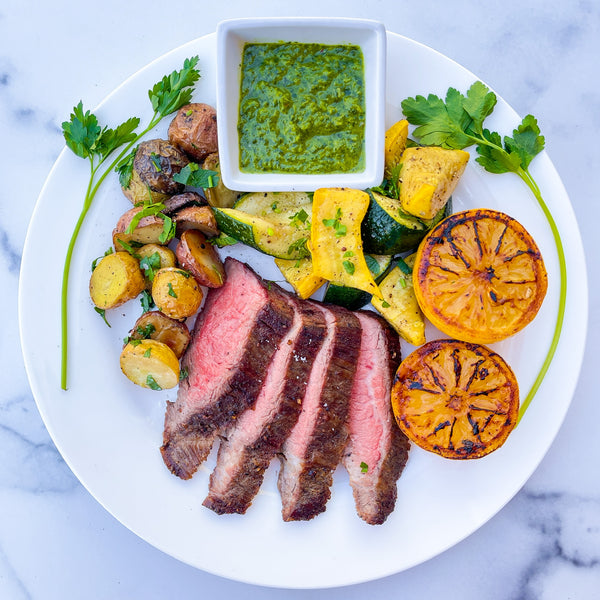Marinated Steak + Chunky Pesto + Fries - 05.12